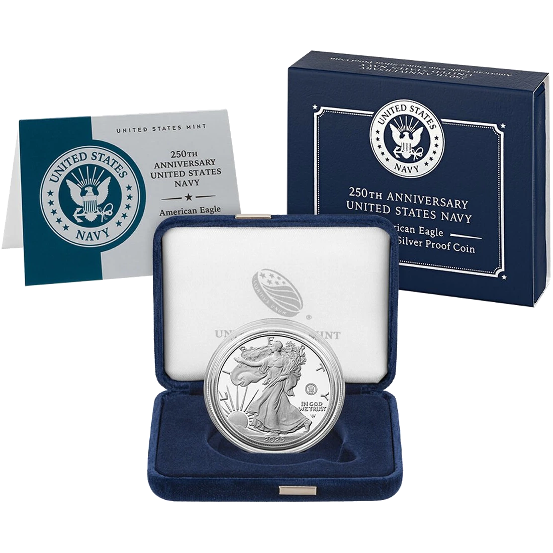 2025 US Silver Eagle 250th Anniversary Navy Privy