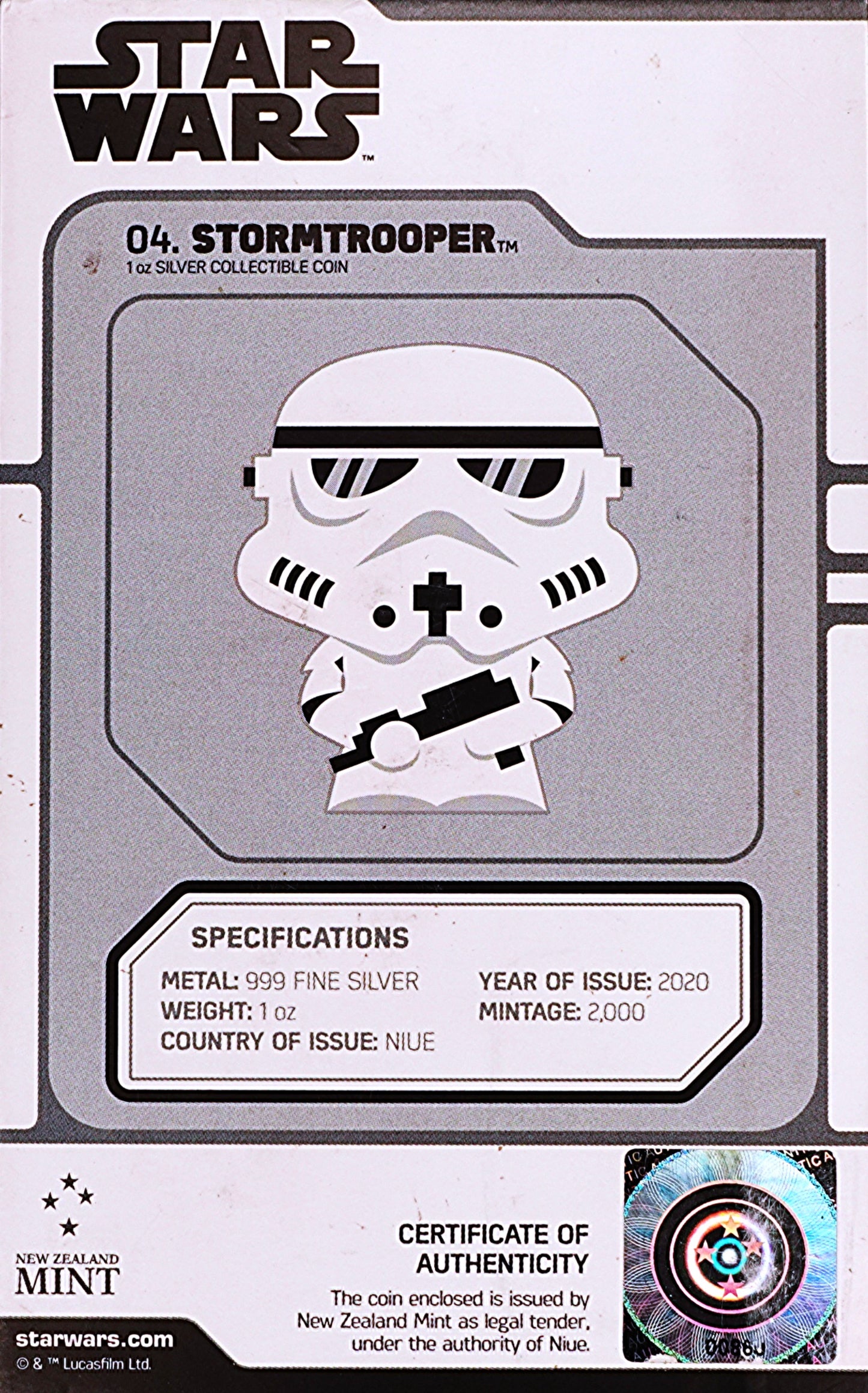 2020 Niue 1 oz Silver Chibi Coin Collection: Stormtrooper