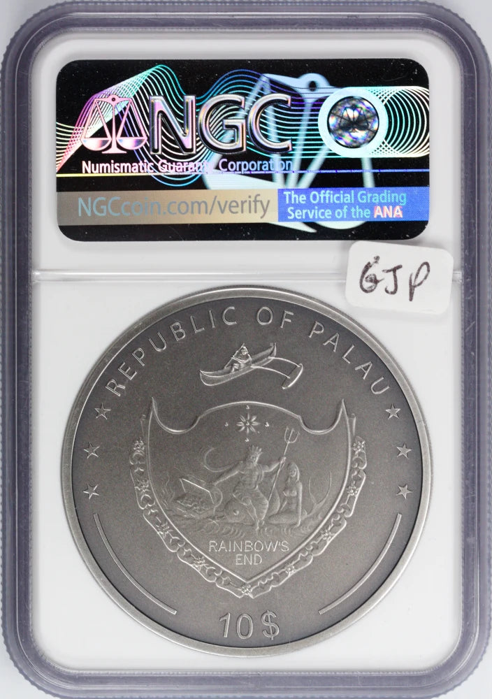 2023 Palau $10 2 Oz Antiqued Silver Daydreamer - Adventure NGC MS 70