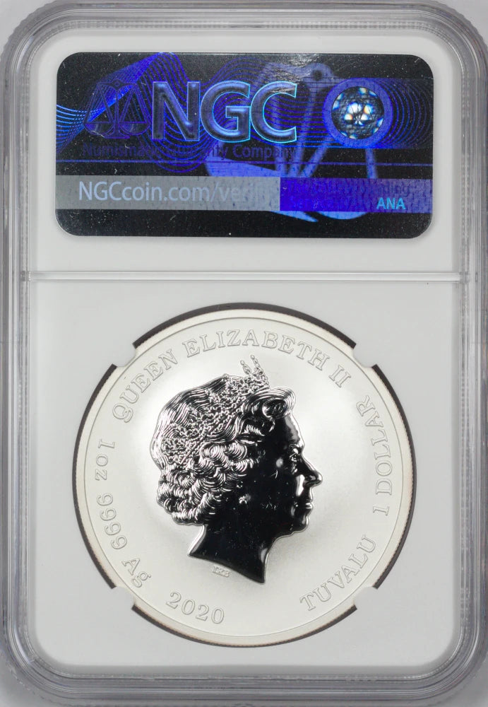 2020-P Tuvalu $1 Silver John Wayne "The Duke" NGC MS 69