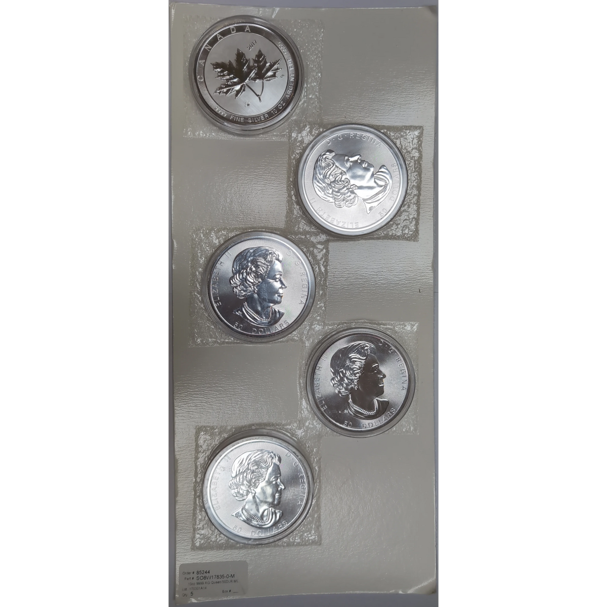 2017 Canada $50 10oz Silver Maple Leaf BU in OGP Sheet/Capsule