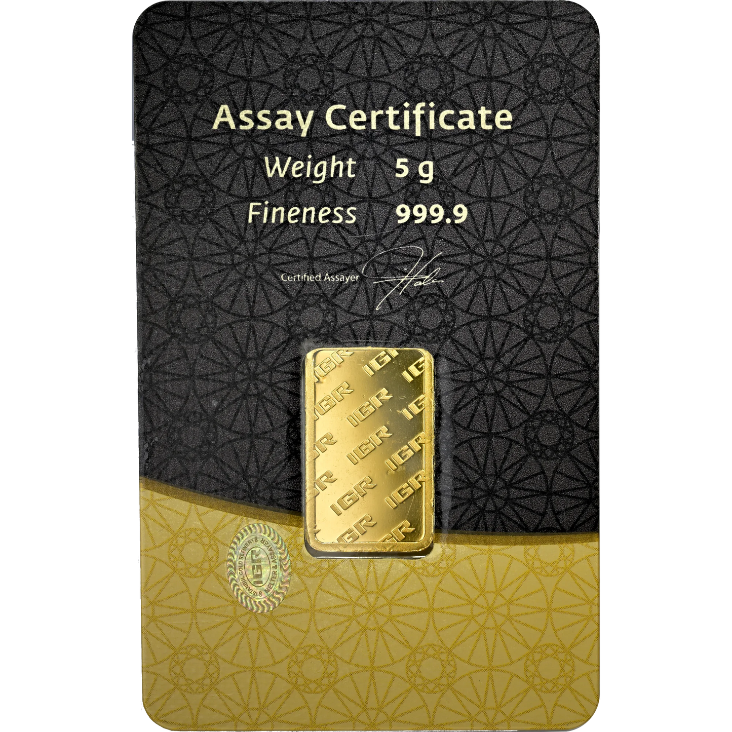5g Istanbul Gold Refinery (IGR) Gold Bar in Assay