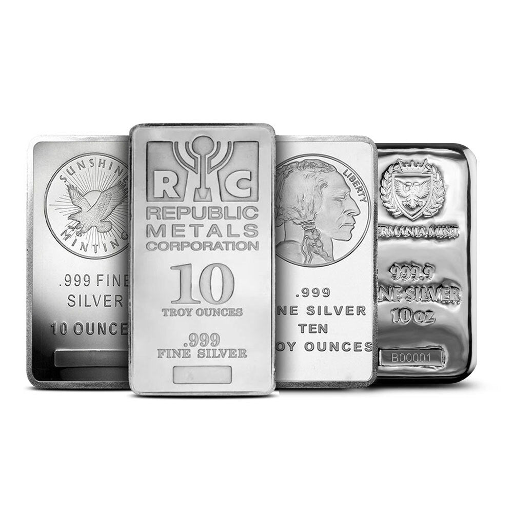 10 oz Silver Bars - Our Choice of Design