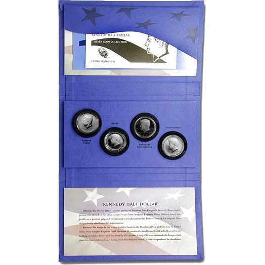 2014 4-Coin 50th Anniv. Kennedy Half Dollar Proof Set w/ Box & CoA