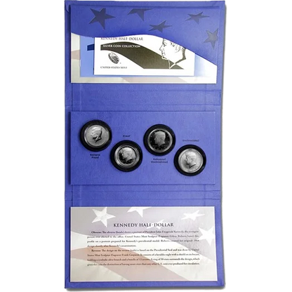 2014 4-Coin 50th Anniv. Kennedy Half Dollar Proof Set w/ Box & CoA