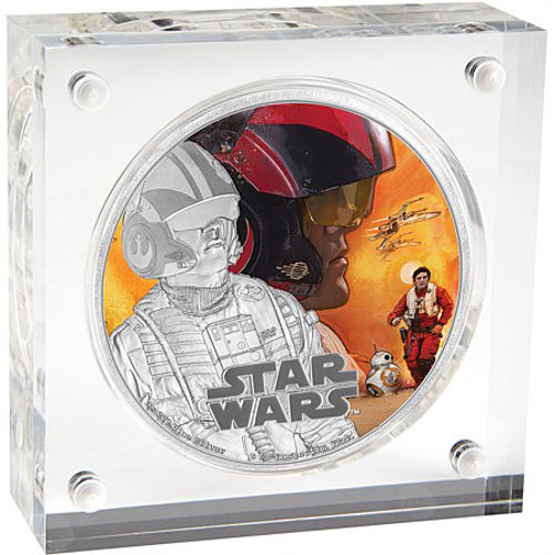 2016 1 oz Silver Niue Star Wars Poe Dameron Proof Coin w/ Box & CoA