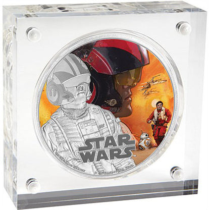 2016 1 oz Silver Niue Star Wars Poe Dameron Proof Coin w/ Box & CoA