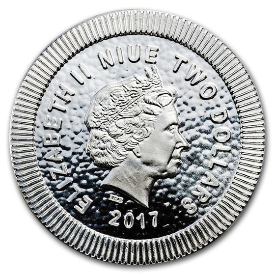 2017 Niue 1 oz Silver $2 Athenian Owl Stackable Coin