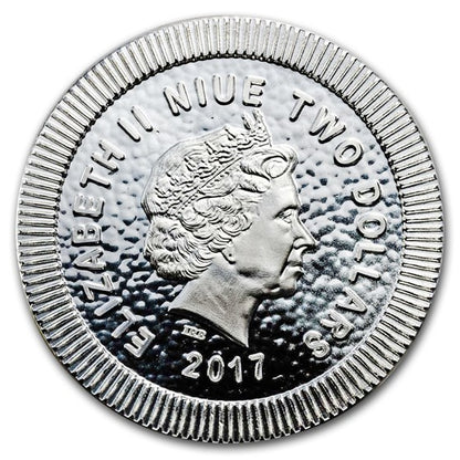 2017 Niue 1 oz Silver $2 Athenian Owl Stackable Coin