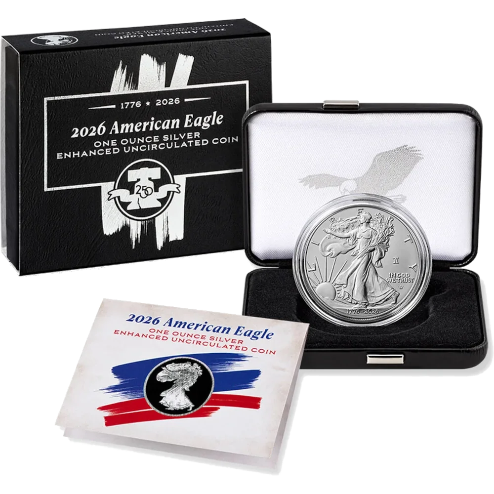 2026 US Silver Eagle Dual Date 1 Oz Enhanced Uncirculated w/ OGP