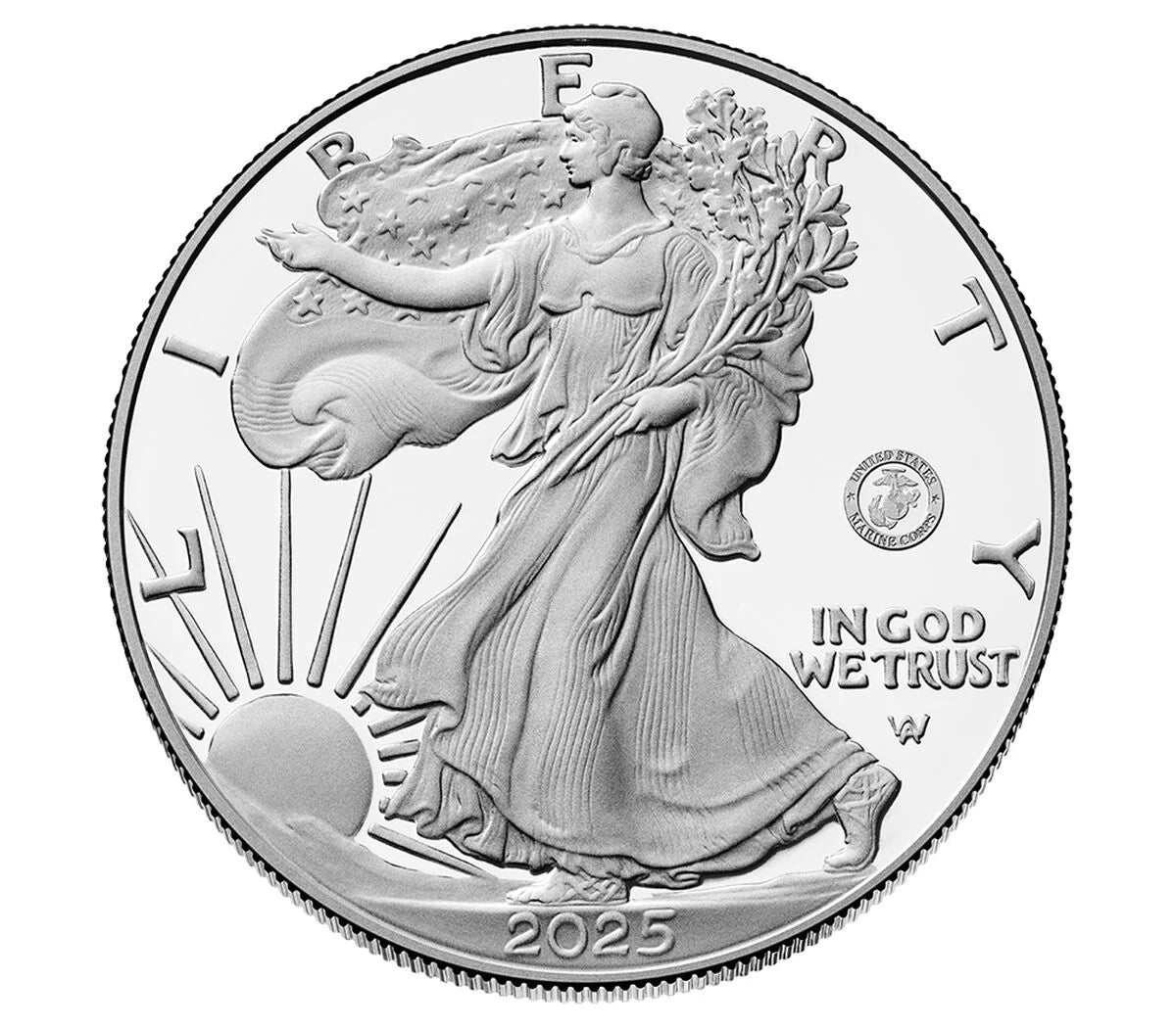 2025 US Silver Eagle 250th Anniversary Marine Privy
