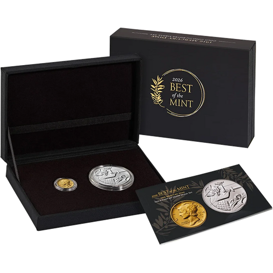 1916 (2026) Best of the Mint Gold Mercury Coin & Silver Medal Set w/ OGP