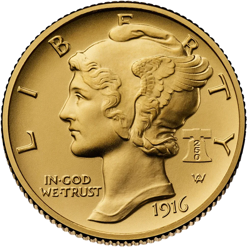 1916 (2026) Best of the Mint Gold Mercury Coin & Silver Medal Set w/ OGP