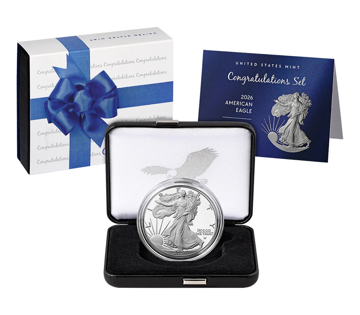 2026 P 1 oz Proof American Silver Eagle (Congratulations Set)