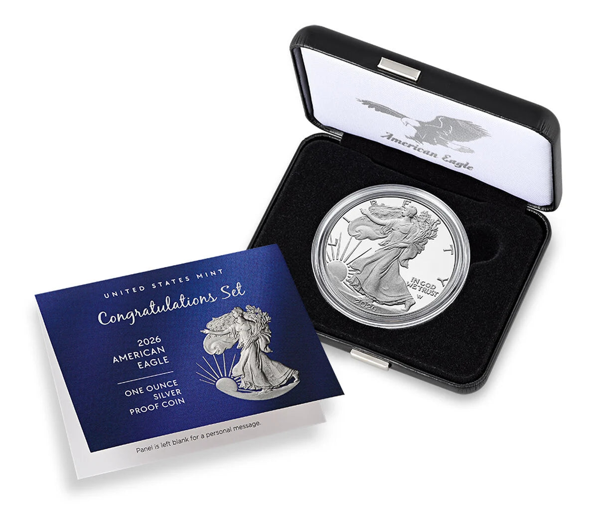 2026 P 1 oz Proof American Silver Eagle (Congratulations Set)