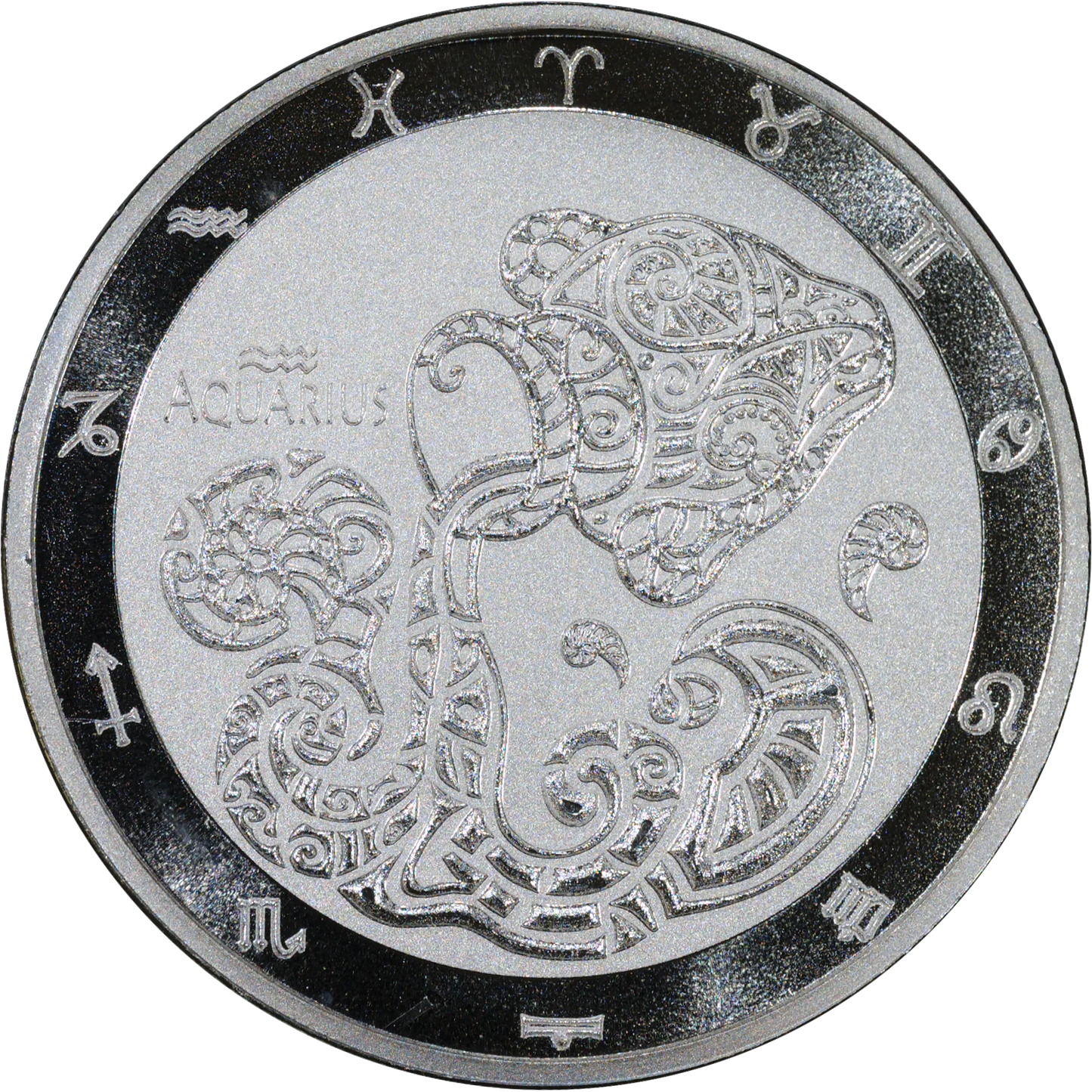 2021 Tokelau $5 Zodiac Aquarius 1 Oz Silver Coin