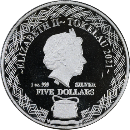 2021 Tokelau $5 Zodiac Scorpio 1 Oz Silver Coin