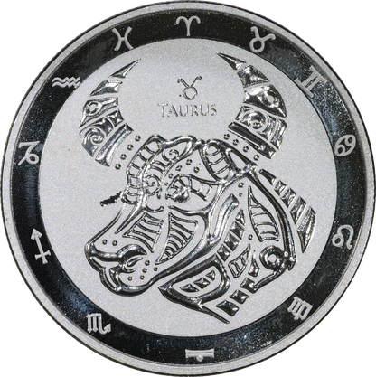2021 Tokelau $5 Zodiac Taurus 1 Oz Silver Coin