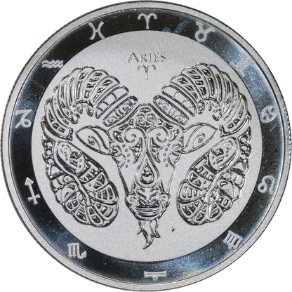 2021 Tokelau $5 Zodiac Aries 1 Oz Silver Coin