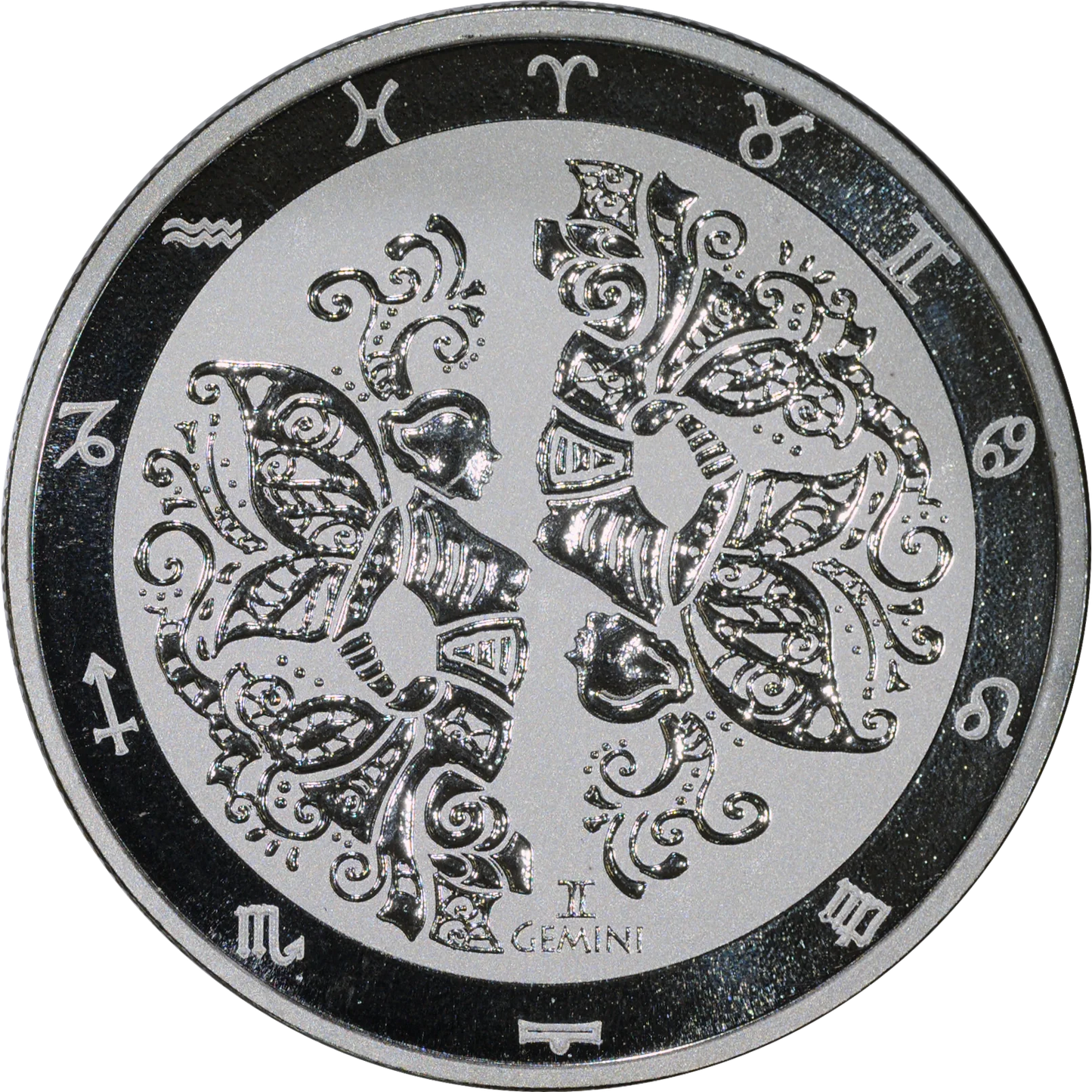 2021 Tokelau $5 Zodiac Gemini 1 Oz Silver Coin
