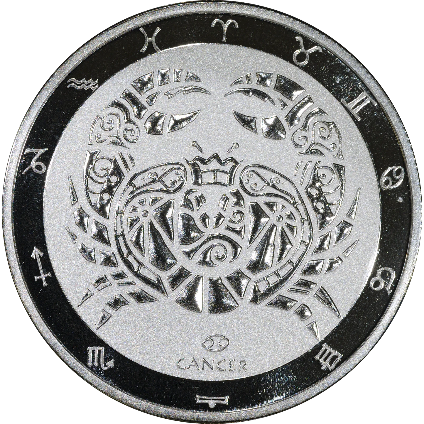 2021 Tokelau $5 Zodiac Cancer 1 Oz Silver Coin
