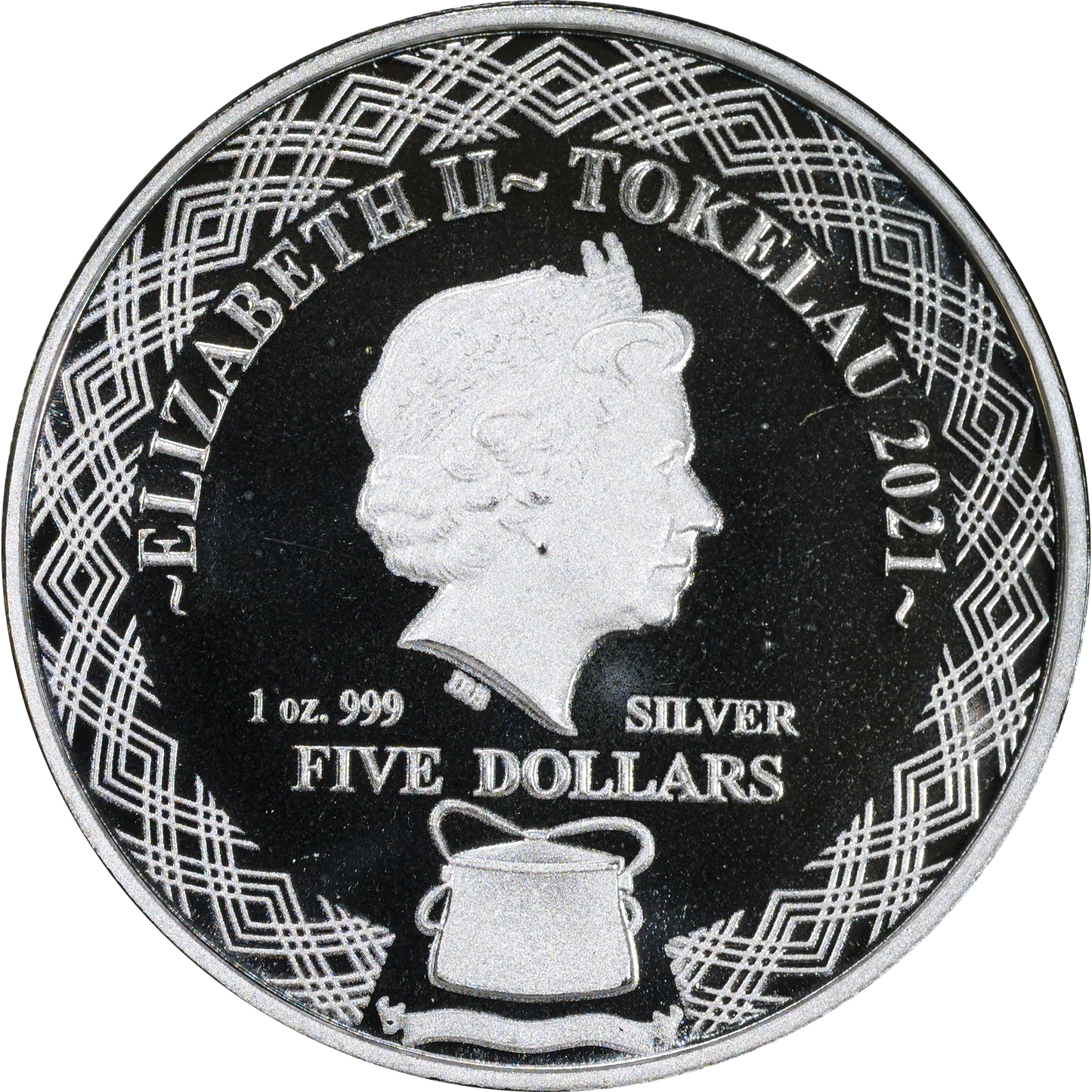 2021 Tokelau $5 Zodiac Cancer 1 Oz Silver Coin