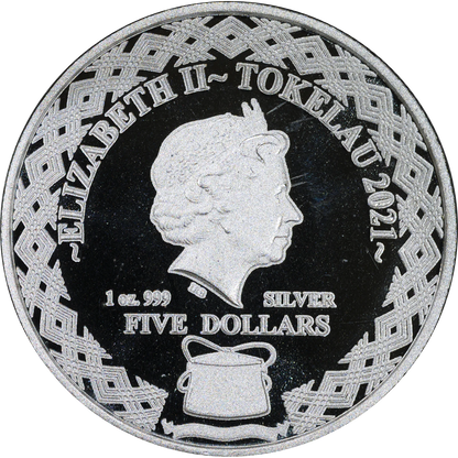 2021 Tokelau $5 Zodiac Libra 1 Oz Silver Coin