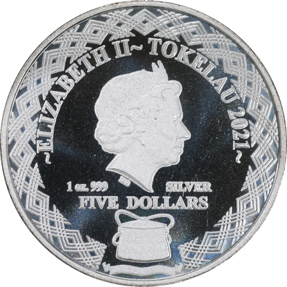 2021 Tokelau $5 Zodiac Pisces 1 Oz Silver Coin