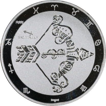 2021 Tokelau $5 Zodiac Sagittarius 1 Oz Silver Coin