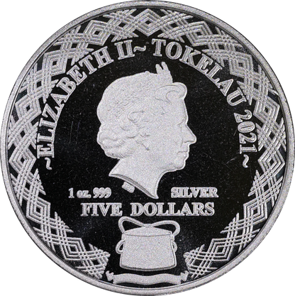 2021 Tokelau $5 Zodiac Sagittarius 1 Oz Silver Coin