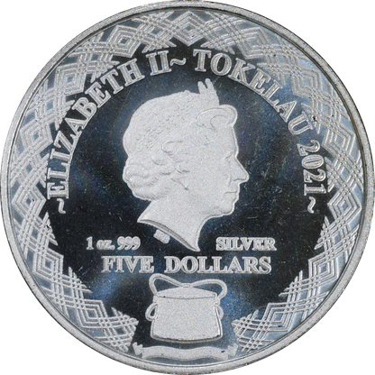 2021 Tokelau $5 Zodiac Leo 1 Oz Silver Coin
