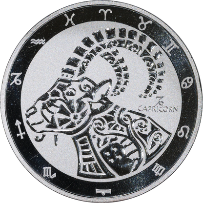 2021 Tokelau $5 Zodiac Capricorn 1 Oz Silver Coin