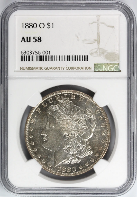 1880 O Morgan Dollar NGC AU 58
