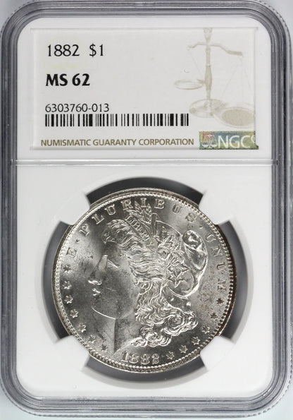 1882 Morgan Dollar NGC MS 62