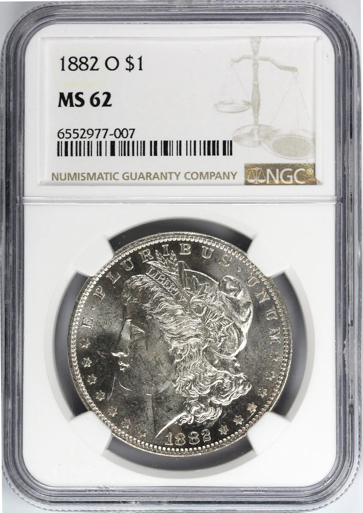 1882 O Morgan Dollar NGC MS 62