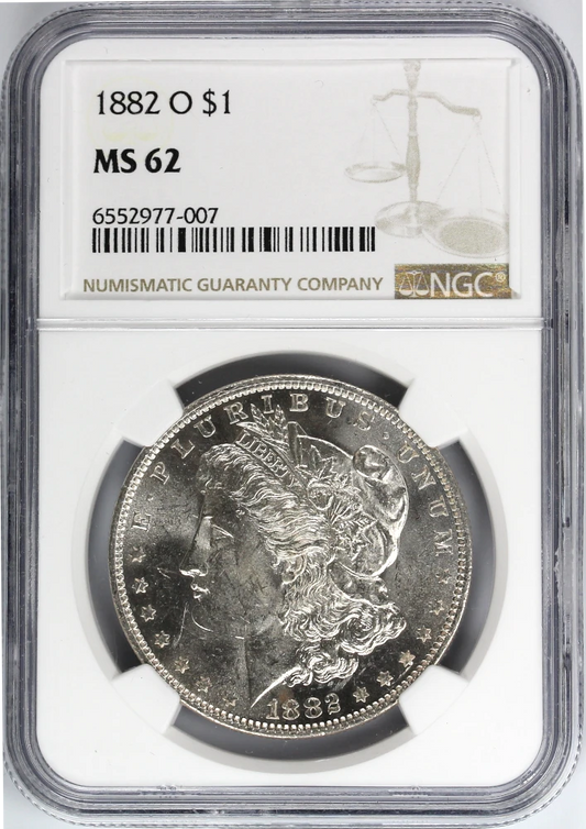 1882 O Morgan Dollar NGC MS 62
