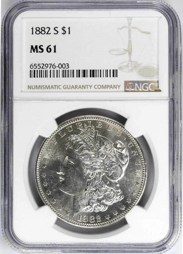 1882 S Morgan Dollar NGC MS 61