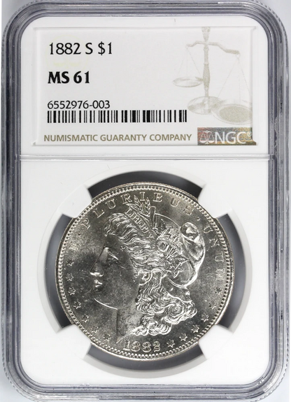 1882 S Morgan Dollar NGC MS 61