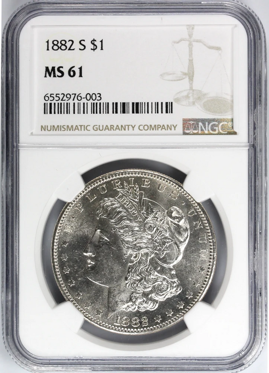 1882 S Morgan Dollar NGC MS 61