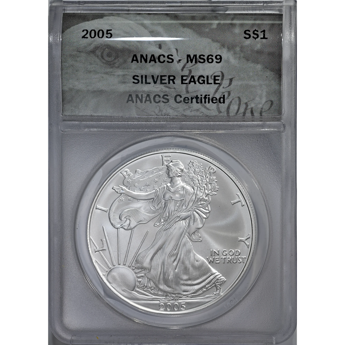 2005 ANACS MS69 Silver Eagle