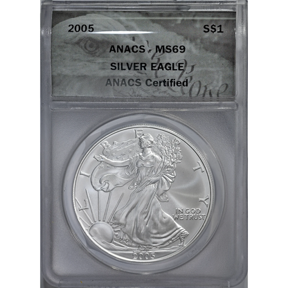 2005 ANACS MS69 Silver Eagle