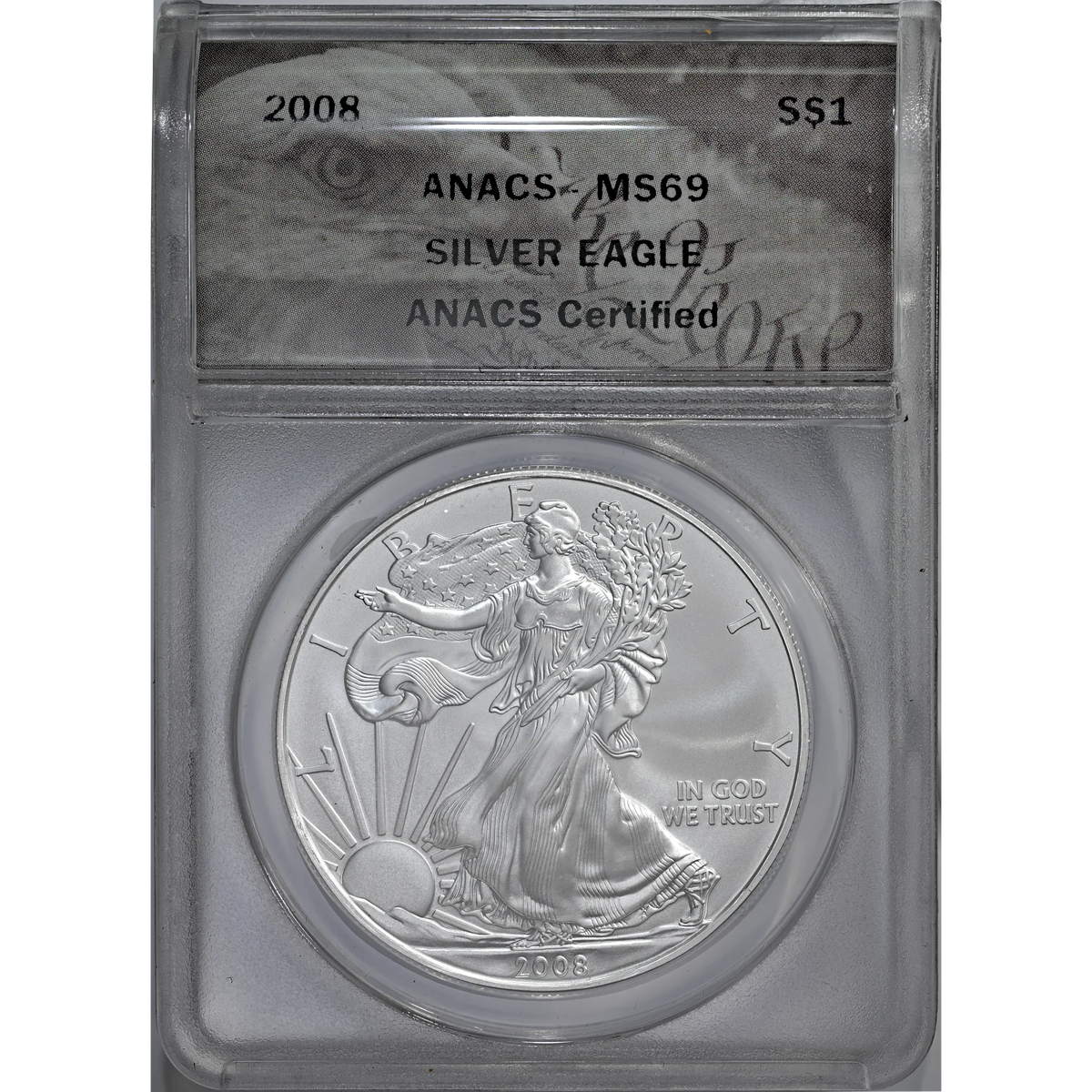 2008 ANACS MS 69 Silver Eagle