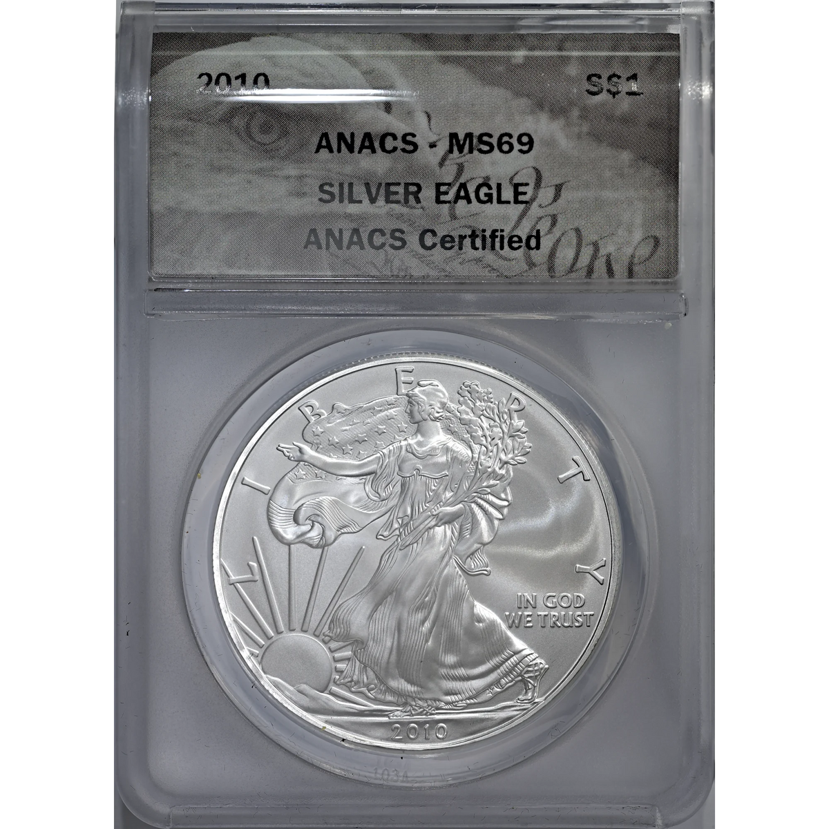 2010 ANACS MS 69 Silver Eagle