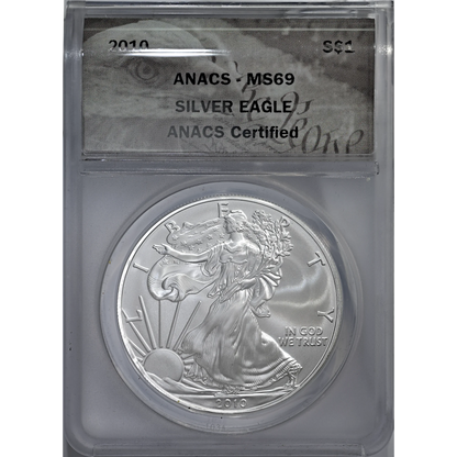 2010 ANACS MS 69 Silver Eagle