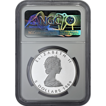 1989 CANADA S$5 MAPLE LEAF PF 68 ULTRA CAMEO