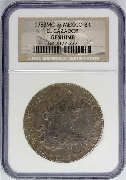 1783 Mo Mexico 8 Reales El Cazador Shipwreck NGC Genuine
