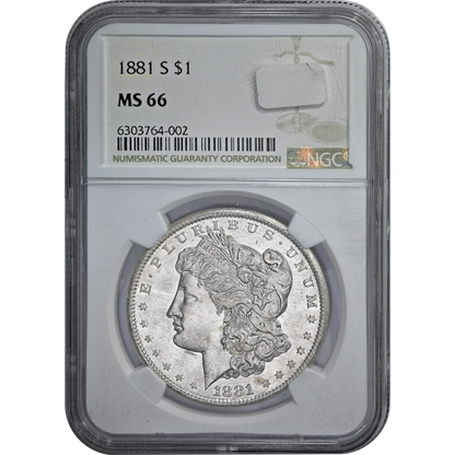 1881 S NGC MS 66 Morgan Dollar