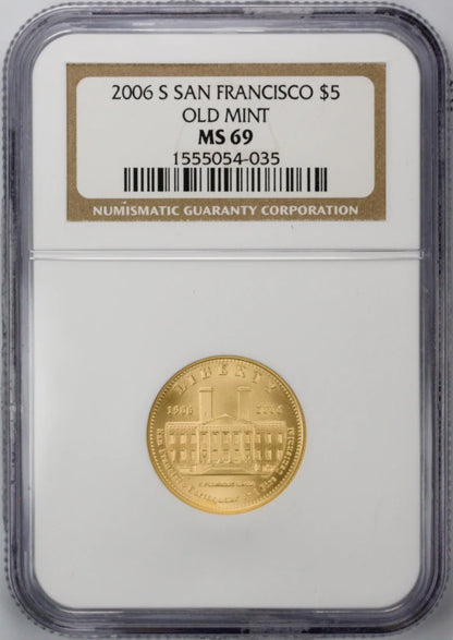 2006-S San Francisco Old Mint $5 Gold Commem MS 69 NGC