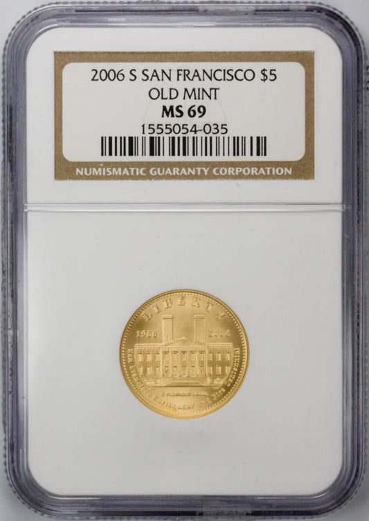 2006-S San Francisco Old Mint $5 Gold Commem MS 69 NGC
