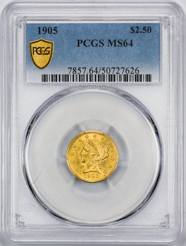 1905 $2.5 Liberty Head Gold PCGS MS 64